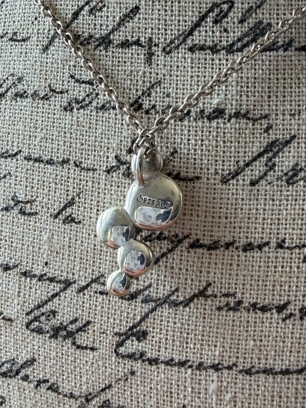 Pandora Rare Liquid Silver Bubble Pendant Necklace - Picture 4 of 7